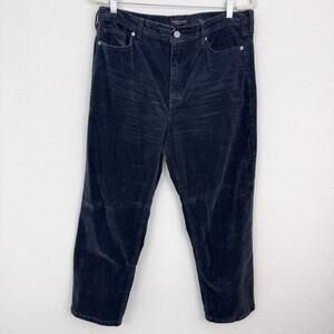 Banana Republic Premium Denim Women High Rise Straight Corduroy Pants Sz 32 Gray